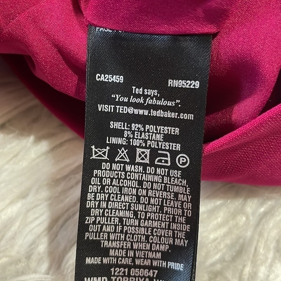 NWT TED BAKER LONDON Torriya Ruffle Pink Tunic Halter Dress - Picture 12 of 12